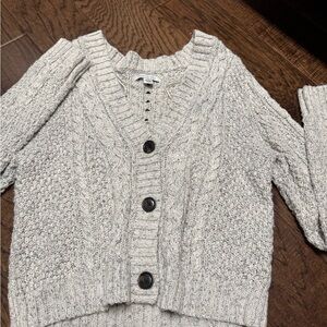 Cozy Gray Cable Knit Sweater